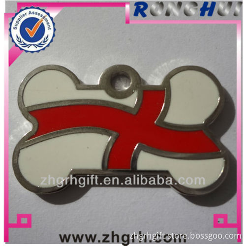 Bone sharp enamel red dog tag maker/supplier/manufactory/wholesaler